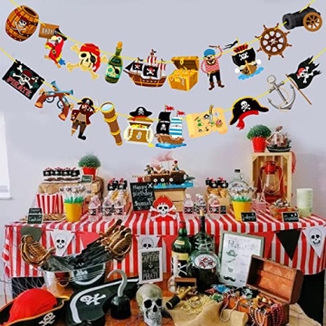 2Pcs Pirate Party Banner for Themed Celebrations