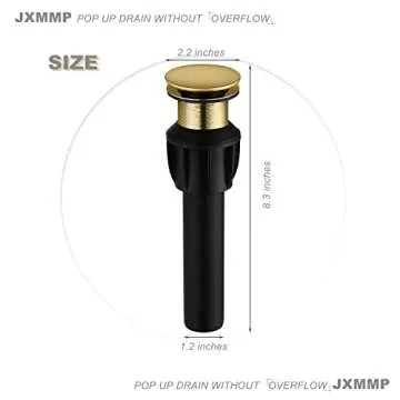 Elegant Brushed Gold Vessel Sink Faucet with Drain