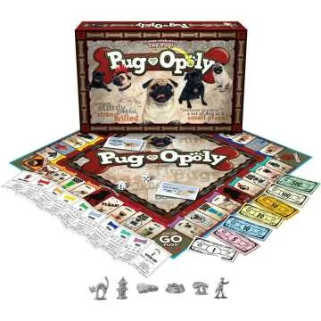 Pug-opoly Board Game for Pug Lovers and Families