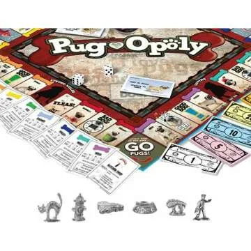 Pug-opoly Board Game for Pug Lovers and Families