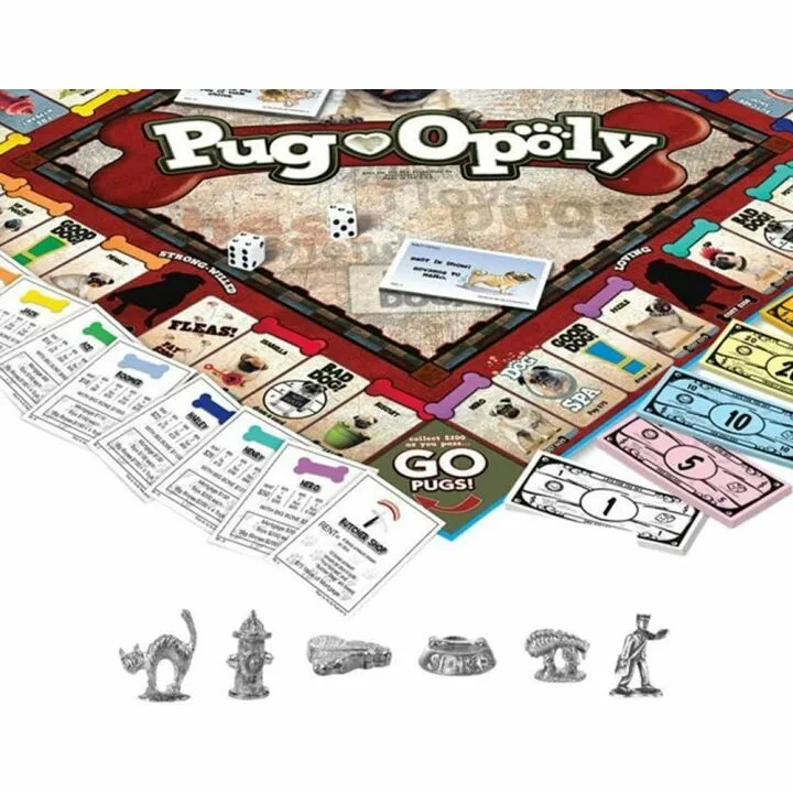 Pug-opoly Board Game for Pug Lovers and Families