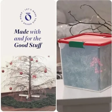 HOMZ Clear Stackable Holiday Storage 4 Pack