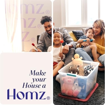 HOMZ Clear Stackable Holiday Storage 4 Pack