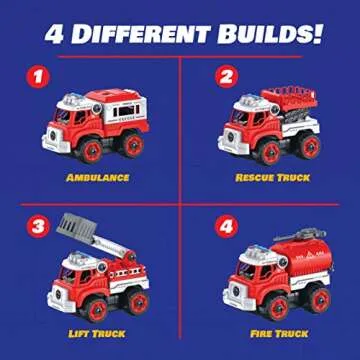 Lil Builders RC Fire Truck Building Toys for Kids