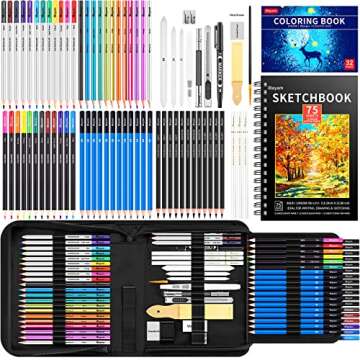 iBayam 18 Color Fineliner Pens & 78-Pack Drawing Kit - Ultimate Art Supplies Set
