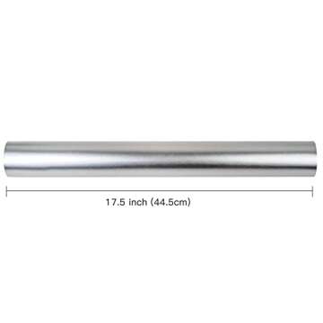 RUSPEPA Silver Wrapping Paper Solid Color - Mini Roll - for Wedding, Birthday, Shower, Congrats, and Holiday - 17 Inches X 32.8 Feet