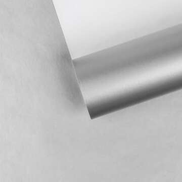 RUSPEPA Silver Wrapping Paper Solid Color - Mini Roll - for Wedding, Birthday, Shower, Congrats, and Holiday - 17 Inches X 32.8 Feet