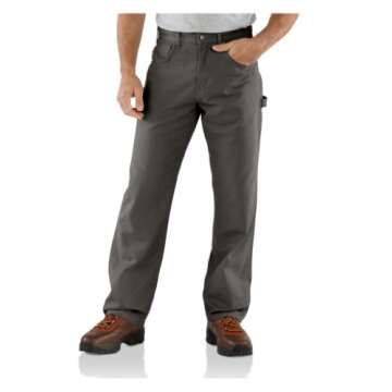Carhartt Men's Loose Fit Five Pocket Canvas Carpenter Pant B159, Charcoal, 34W X 34L