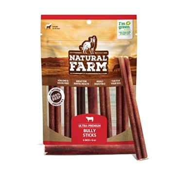 Natural Farm Odor-Free Bully Sticks for Small Dogs - 6"