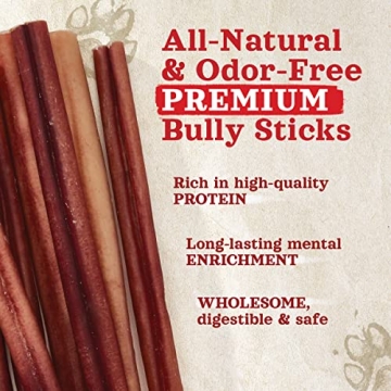Natural Farm Odor-Free Bully Sticks for Small Dogs - 6"
