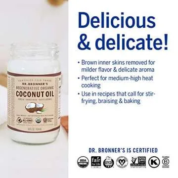 Dr. Bronner's Organic Virgin Coconut Oil for Cooking & Skincare