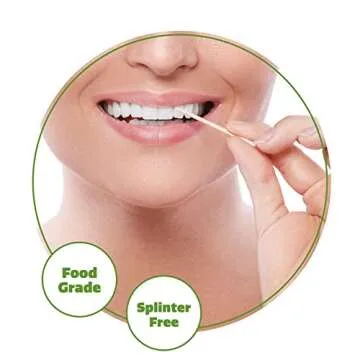 Comfy Bamboo Toothpicks - 1500 Eco-Friendly Double Pointed