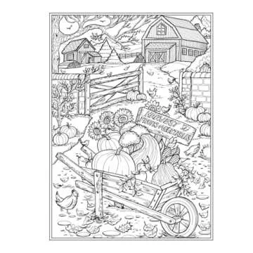 Creative Haven Autumn Charm Coloring Book for Adults