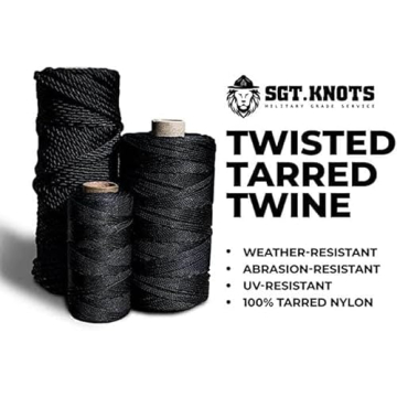 SGT KNOTS Tarred Twine - Versatile Nylon Utility Twine