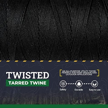 SGT KNOTS Tarred Twine - Versatile Nylon Utility Twine