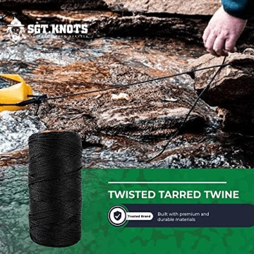 SGT KNOTS Tarred Twine - Versatile Nylon Utility Twine