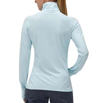 Women's UPF 50+ UV Sun Protection Clothing Long Sleeve Athletic Hiking Shirts Lightweight SPF Zip Up...