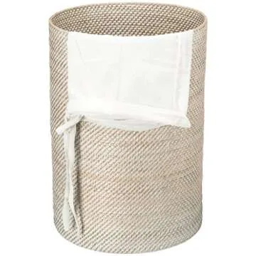 xiweot Laguna Hamper - Stylish White Wash Rattan Solution