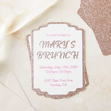 Bright Creations Rose Gold Glitter Cardstock 24 Sheets