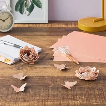 Bright Creations Rose Gold Glitter Cardstock 24 Sheets