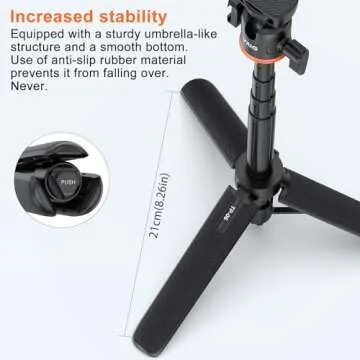 VRIG Magnetic Cell Phone Tripod, Compatible with MagSafe, TP-06+MG-03 Phone Tripod 21.6" Extendable ...