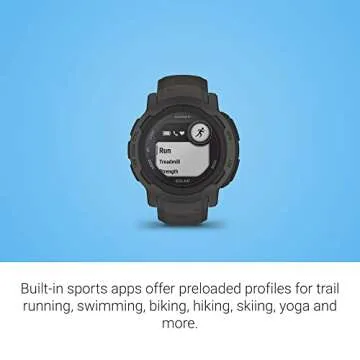 Garmin Instinct 2 Solar, GPS Outdoor Watch, Solar Charging Capabilities, Multi-GNSS Support, Tracbak Routing, Graphite