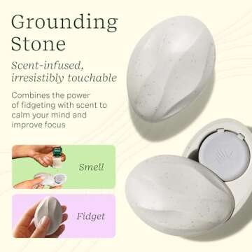 Lifelines Sensory Immersion Gift Set - Includes Everyday Aromatherapy Diffuser, Fidget Grounding Stone & 2 Essential Oil Blends - Unique Sensory Gifts for Women & Men