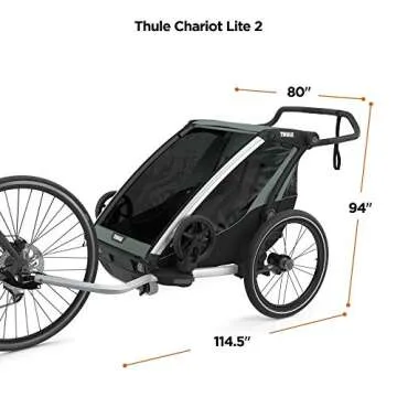 Thule Chariot Lite Multisport Trailer & Stroller, Double, Agave