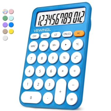 Standard Calculator 12 Digit, 6.2 * 4.2in Desktop Large Display for Office & School