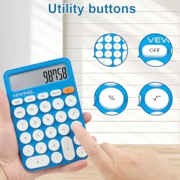 Standard 12-Digit Portable Calculator with Large LCD Display