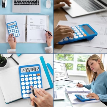 Standard 12-Digit Portable Calculator with Large LCD Display