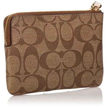 Coach Signature Women PVC Wristlet - Stylish & Functional