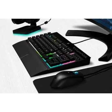 Corsair K55 RGB PRO XT - Dynamic Per-Key RGB Backlighting - Six Macro Keys with Elgato Stream Deck Software Integration - IP42 Dust and Spill-Resistant - QWERTY US Layout - Black