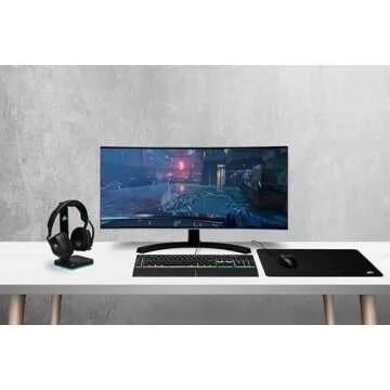 Corsair K55 RGB PRO XT - Dynamic Per-Key RGB Backlighting - Six Macro Keys with Elgato Stream Deck Software Integration - IP42 Dust and Spill-Resistant - QWERTY US Layout - Black