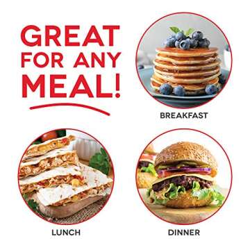 Dash Everyday Nonstick Electric Griddle for Pancakes, Burgers, Quesadillas, Eggs & other on the go Breakfast, Lunch & Snacks with Drip Tray + Included Recipe Book, 20in, 1500-Watt - Black