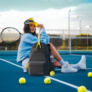 Athletico Compact Tennis Backpack Stylish Functional Black