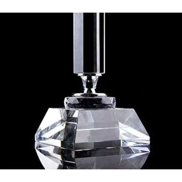 Mylifestyle Elegant Desktop Crystal Glass Stemware Rack/Rotate 8 Wine Glass Storage Holder Stand Air Drying Rack(No included wineglass) (Large) Transparent
