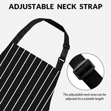 ATROPOS 2 Pieces Aprons for Women with Pockets, Aprons for Men, Womens Kitchen Apron, Cooking Apron Adjustable Bib Chef Apron(Unisex)