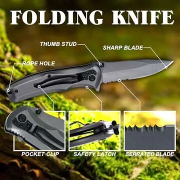 Mens Christmas Gifts, Pocket Knife for Outdoor Enthusiasts