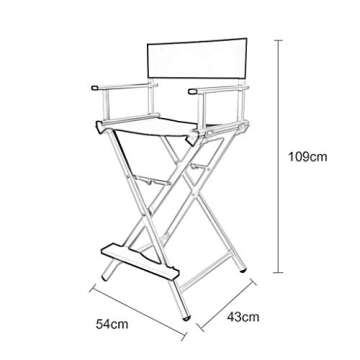 Lightweight Makeup Artist Director Chair - Folding & Durable