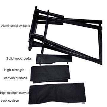 Lightweight Makeup Artist Director Chair - Folding & Durable