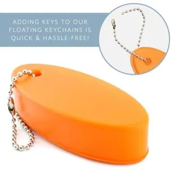 Bright Orange Floating Key Chains - Perfect for Boating