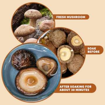 ONETANG Natural Dried Shiitake Mushrooms - Premium Flavors |AAA Grade Extra Dry Mushrooms for Soups, Sauces, Pasta and Risotto, Rehydrate Quickly, All Natural & Vegan | 16 Oz