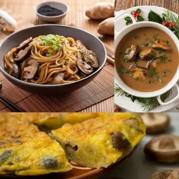 ONETANG Natural Dried Shiitake Mushrooms - Premium Flavors |AAA Grade Extra Dry Mushrooms for Soups, Sauces, Pasta and Risotto, Rehydrate Quickly, All Natural & Vegan | 16 Oz