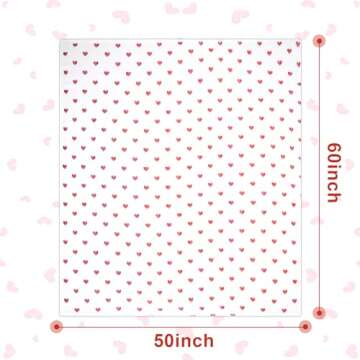 FRAMICS Valentine's Day Blanket, Red Heart Throw Blanket, Super Soft Fleece Flannel Blankets, Throw Blanket for Couch, Blankets Queen Size for Bed, Sofa, 50" x 60", Valentines Couple Gift Home Decor