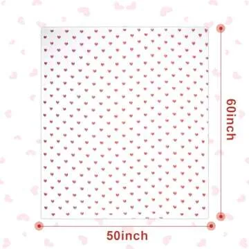 FRAMICS Valentine's Day Blanket, Red Heart Throw Blanket, Super Soft Fleece Flannel Blankets, Throw Blanket for Couch, Blankets Queen Size for Bed, Sofa, 50" x 60", Valentines Couple Gift Home Decor