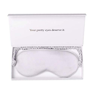 Silk Sleep Mask Light Blocking Luxury 100% Mulberry 19mm Silk Eye Mask Eye Cover Blindfold Ultra Sof...