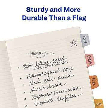 Avery Mini Ultra Tabs, 1" x 1.5", 2-Side Writable, Assorted Metallic Colors, 40 Repositionable Tabs (74785)