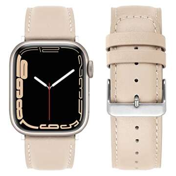 Anlinser Leather Apple Watch Band for All Sizes - Stylish