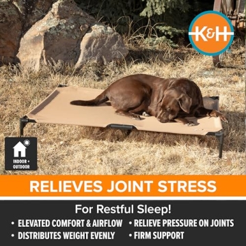 K&H Elevated Outdoor Dog Cot Bed for Medium Dogs